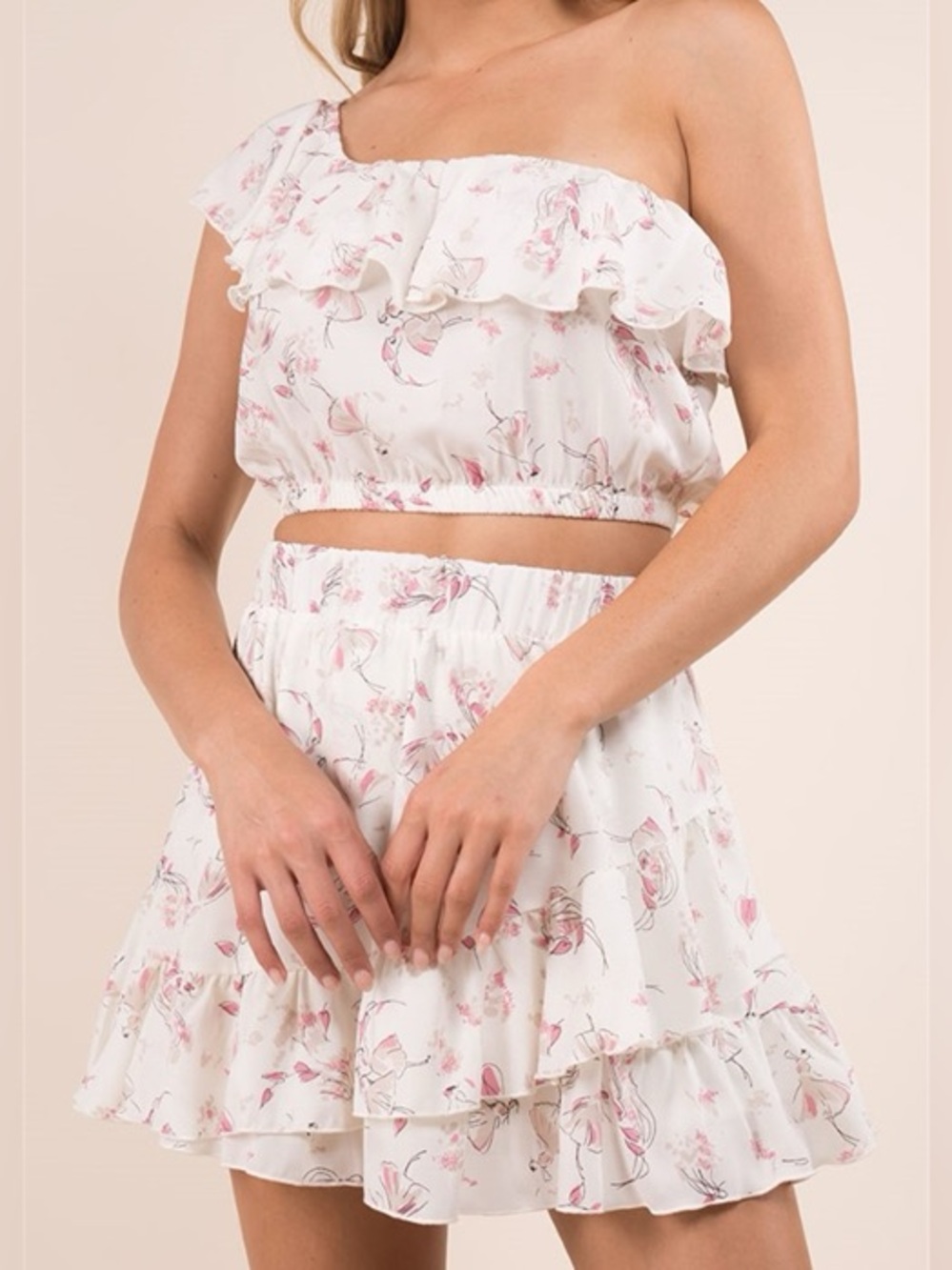 Two Piece Ruffle Skirt Set - Picture 6 of 8
